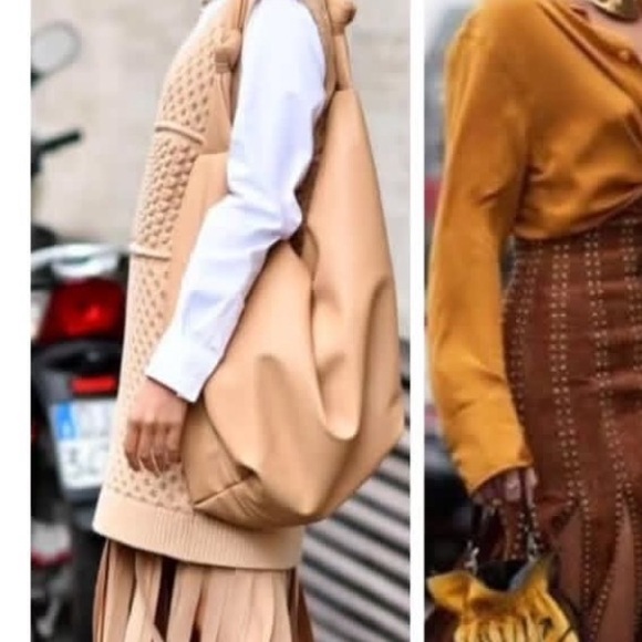 Brand New Vera Pelle Made in Italy taupe Leather Suede Hobo Shoulder Bag - Picture 11 of 16